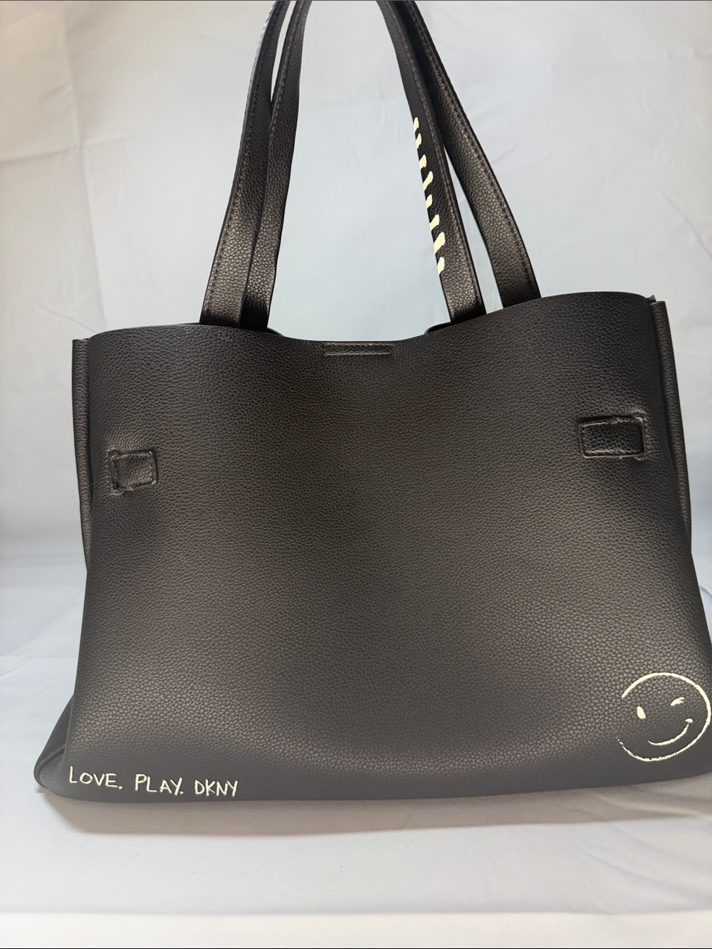 DKNY Black & White Graffiti New York Tote - Picture 2 of 7